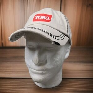 Toro Baseball Cap Hat Mens Adjustable Strapback OSFM Beige Distressed Bill